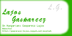 lajos gasparecz business card